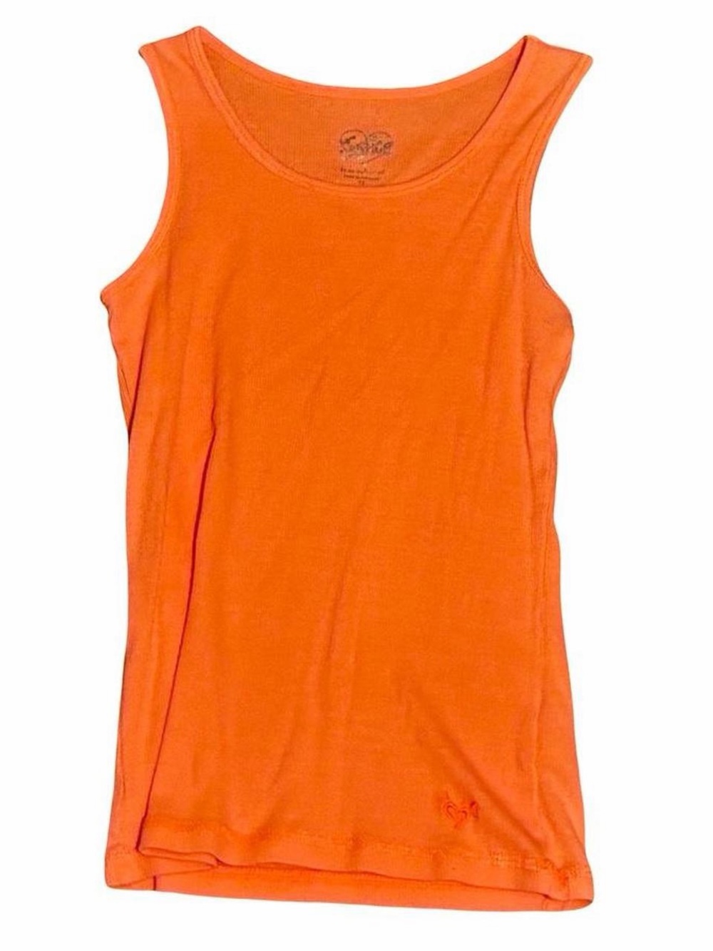 bright neon orange tank top
